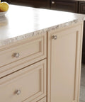 10-Pack Satin Nickel Cabinet Knobs Set One And One Eighth Inch Round With Simple Double Ring on kitchen cabinets