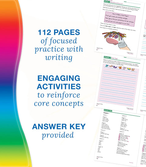 First Grade Writing Workbook For Kids Ages 5 To 7 Learn To Write Stories Informational Text And Opinion Pieces Plus Handwriting Practice For Classroom Or Homeschool Curriculum, 112 pages