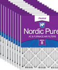 12x20x1 Pleated MERV 8 Air Filters Pack Of 12 For Home HVAC AC And Furnace Units Actual Size 11.5 x 19.5 x 0.75 Budget Friendly Dust Reduction