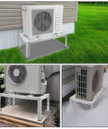 Beefy Ground Stand For Ductless Mini Split AC And Heat Pump, Adjustable 4 To 12 Inch Outdoor Condenser Bracket, weatherproof steel support
