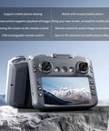 Ultimate 4K Drone With Dual HD Cameras Four Point Three Inch Controller Screen 60 Minute Fly Time remote screen view