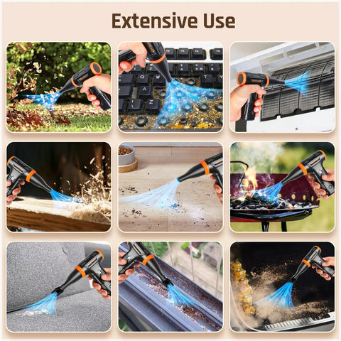 Cordless Electric Air Duster With Variable Speed Control Delivers Up To 50 MPH And 110000 RPM For PC Keyboard Computer Home Cleaning