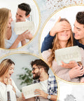 Couples gifting Bride Patch Makeup Bag with White Pearl Rhinestones for Women, Travel Toiletry Pouch, chic bridesmaid gift.