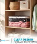 Large 90L Clear Zippered Comforter Storage Bag For Blankets Bedding Clothes And Pillows Super Handy Durable Plastic Organizer