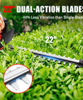 Cordless Hedge Trimmer With 22 Inch Dual Action Blade And Five Eighth Inch Cutting Capacity Tool Only Battery Not Included Compatible With M18 Battery For Easy Garden And Backyard Maintenance trimming hedge