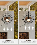 21 Inch Wall Mount Fan With Dimmable LED Light And Remote, 6 Speed Wall Fan showing forward and reverse airflow directions