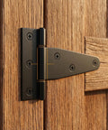 Heavy Duty 2 Inch T Hinges With 36 Screws For Outdoor Use Black T Strap Hinges For Wooden Fence Shed Doors Barn Doors Gate Hardware Ideal For Outdoor Projects on wooden gate