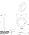 Heavy Duty Spherical Roller Bearing With 60mm Bore And 110mm OD For Industrial Machinery technical drawing with dimensions.