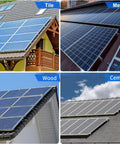 L Foot Solar Mount Brackets For Roof PV System Beefy Aluminum Alloy Photovoltaic Panel Mounts on various roof types