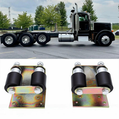 Lower Roller Bracket Bundle Kit With Rollers And Hardware For 379 Trucks Driver And Passenger Side Direct Fit Easy Install