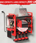 Power Tool Organizer Wall Mount With Charging Station And Storage Rack, 3 Tier Heavy Duty Metal Tool Rack With 4 Drill Holders