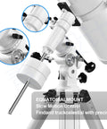 150mm Aperture Reflector Telescope For Adults With 750mm Focal Length Manual German Equatorial Mount highlighted details.