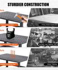 Heavy Duty Welding Table With Smooth Roll Casters 36 By 24 Inch Industrial Steel Workbench 1200 Lb Load Rating features thickened steel plate.