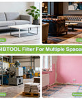 GIBTOOL filter in diverse spaces: home, hotel, factory, renovation site with Two Pack 90304 Replacement Vacuum Filters use