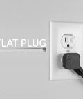 Two Pack 3 Outlet Mini Power Strips With Braided 5 Inch Cords For Desk And Entertainment Setups Ideal For Home And Office Use Compact Space Saving Power Extensions That Help Keep Cables Tidy And Ready flat plug in wall outlet