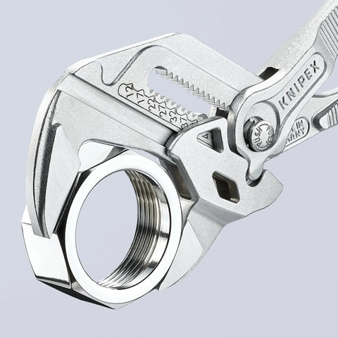 Heavy Duty Adjustable Pliers Wrench With Quick Set Button On The Fly Infinite Jaw Width And Parallel Jaws For Superior Gripping