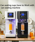 200 Pack Disposable Plastic Can Sealer Cups With Aluminum Lids Leak Proof PET Bottles in sealing machines with juice