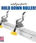 Premium Quality Heavy Duty Uni Style Table Saw Fence Single Piece Aluminum Upgrade Delta Uni Fence System with hold down rollers.