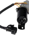 Direct Replacement Transfer Case Motor Built Hardcore For The Long Haul With Factory Style Connectors And Weathertight Seals, side view showing electrical connector.