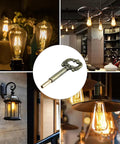 Runseaway 2-pack lamp turn knob set; antique-brass metal on/off switch for table/floor lamps, 1/2-in extension