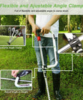 Ergonomic Weedeater Handle Extension for String Trimmer Keeps You Standing Up Straight And A Back Saver For Edging And Trimming 17.7 Inch Lawn Care And Landscaping aluminum handle with adjustable angle clamp