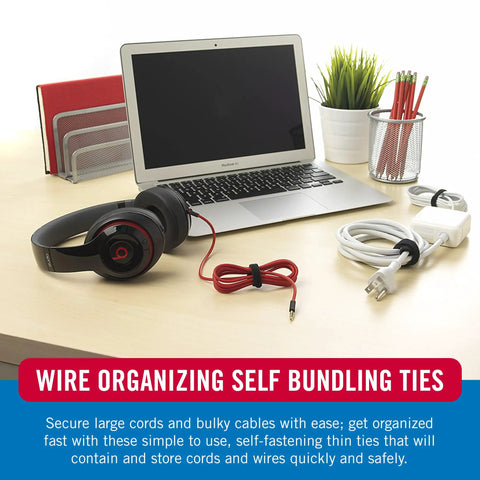 Reusable 150 Pack Cable Ties 8 Inch For Wire Management And Cord Organization Hook And Loop Ties That Replace Zip Ties Eco Friendly Gear For Techies And Office Setups