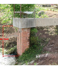 1kW To 1.5kW Hydraulic Generator installation showing water head and flow for home use, with brick support structure.