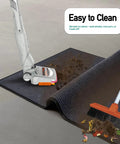Vacuum and broom cleaning heavy duty rubber door mat 3 by 5 feet for indoor outdoor use waterproof easy clean entry mat