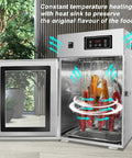 Game Changing Commercial Food Dehydrator Rocking A Sleek Rotary Drum Built Tough From Stainless Steel With Bulletproof Digital Controls and Spot On Temperature Adjustments For Whopping Thirty Kilogram Batches Ready To Roll, showcasing constant heat and food preservation.
