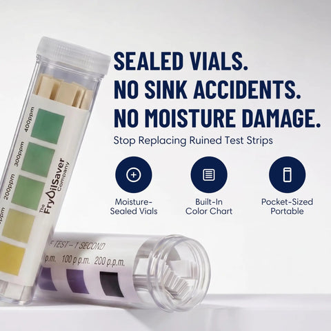 Dual Sanitizer Test Kit for Commercial Kitchens with 200 Strips, Quat 0-400PPM and Chlorine 0-200PPM, Pro-Grade Food Service Testing for Bars, Restaurants, and Cafes, sealed vials with color chart
