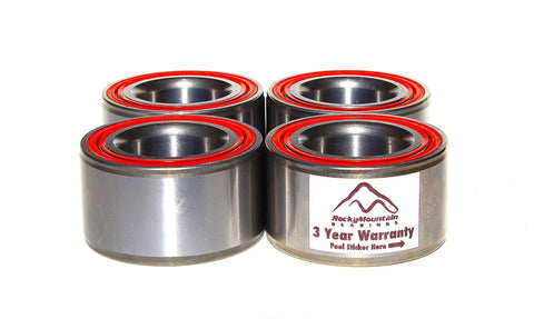 Badass Front And Rear Wheel Bearing Kits Compatible With Ranger 500 700 400 Ev Models, heavy-duty bearings with red seals.