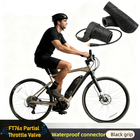 Half Twist Throttle Grip For E Bikes And Scooters No Fuss Setup 22.2mm Handlebar Universal 12V To 72V Waterproof 3 Pin Connector