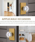 Crystal Glass Door Knob Set In Antique Brass Finish Non Locking Handles For Bifold Closet Barn And French Doors 2 Pack