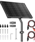 12V Solar Panel Kit For Electric Fence And Gate Opener With Smart MPPT Controller 10W Waterproof Trickle Charger with accessories