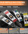 Absolute Banger Carpenter Pencil Kit Featuring Heavy Duty Mechanical Leads vibrant refills in 6 colors on rugged background.