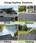 220W Portable Solar Panel For Power Stations And On The Go Off Grid RV Camping Foldable Solar Charger Kit in various outdoor uses