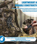 Turkey Spur Gauge Kit for Hunters Accurate Spur Length Measurement Compact Ruler With Hanging Hole attached to backpack