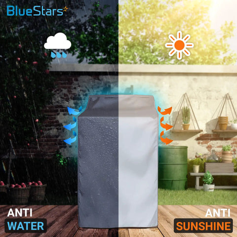 2-Pack Washer And Dryer Covers For Top-Load And Front-Load Machines, All-Weather Waterproof Polyester Shield in rain and sunshine