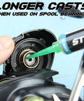 Reel Care Oil And Grease Kit With Two 10ml Syringes For Spinning And Baitcasting Reels, Works In Freshwater Saltwater Hardwater, Low Temp Performance -50F/-40C, All Weather Reel Maintenance For Smoother Casting And Longer Gear Life. Spool bearing lubrication with syringe tip