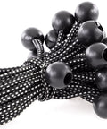 Heavy Duty Ball Bungee Cord Set 6 Inch With Nylon Ball Indoor Outdoor Tarp Tie Downs Secure And Organize Gear Black 25 Pack