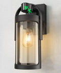 Motion Sensor Outdoor Wall Light With Three Lighting Modes For Porch And Exterior Use Black Dusk To Dawn Wall Mount Lantern Style