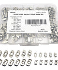 Heavy Duty T Slot Nuts Set For 2020 And 3030 Aluminum Profiles Carbon Steel Hammer Head Fasteners 6 Sizes 150Pcs Kit Box Open