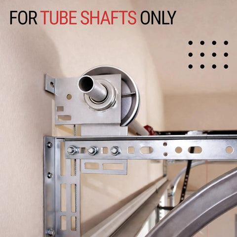 Garage Door Cable Drum Set for Standard Lift Aluminum Construction Heavy Duty 530 Lb Capacity Fits Up To 8 Ft Doors Replacement Parts for Smooth Balanced Operation installed on a tube shaft.