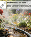 Two Pack Heavy Duty Brass Impact Sprinklers On Spike Base With Aluminum Alloy Stand Adjustable 360 Degree Coverage For Yard Lawn Patio Garden Irrigation