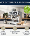 Level Up Your Brew Game With This Certified Renewed Barista Espresso Machine Featuring An Integrated Burr Grinder And Smart Tamping Station For Kickin Daily Shots That Hit Different - showcasing smart tamping station and temperature controls.