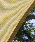 Keepin It Cool Under The Sun Sand Beige 10x10x14 Ft Triangle Shade Sail Canopy close-up showing HDPE fabric texture and durable stitching.
