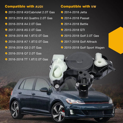 Volkswagen 2.0T PCV Valve Oil Separator Crankcase Vent Valve Replacement Direct Fit Plug And Play For Golf GTI Jetta Passat