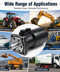 Heavy Duty Workhorse Orbital Gerotor Hydraulic Motor With Low Speed High Torque And Bidirectional Forward Reverse Operation For Nitty Gritty Industrial Motion Control Jobs, suitable for various machinery applications.