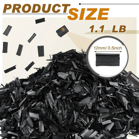 1.1 Lb 0.5 Inch Chopped Carbon Fiber Kit Black for DIY Projects and Epoxy Mold Crafting dust free and evenly cut fibers