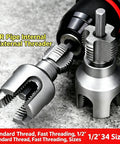 Heavy Duty Pipe Threader Kit For 1/2 And 3/4 Inch NPT Pipes With Internal External Reamer Tool, stainless steel threaders.